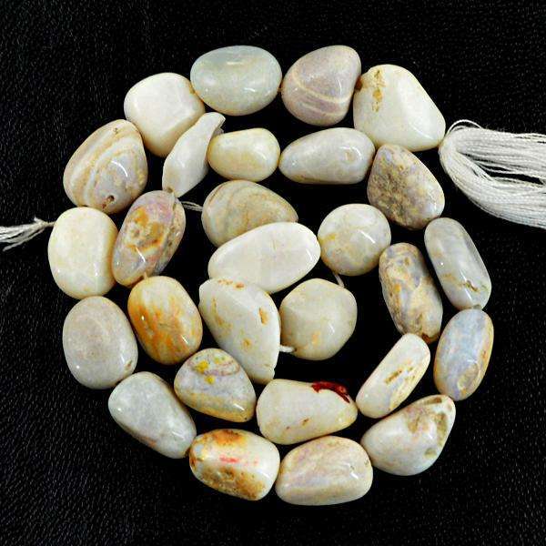 gemsmore:Genuine Amazing Australian Opal Drilled Beads Strand