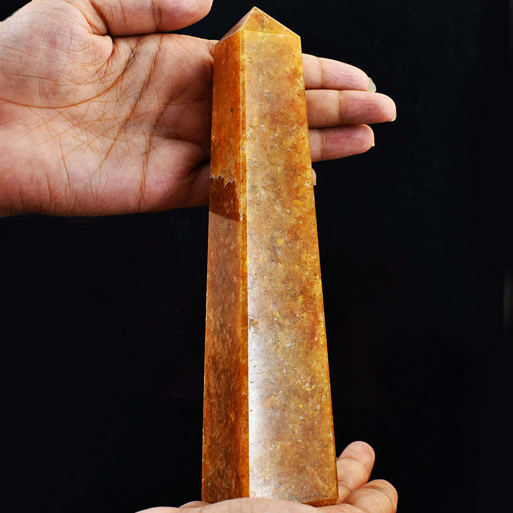 gemsmore:Genuine Amazing Aventurine Carved Healing Crystal Tower