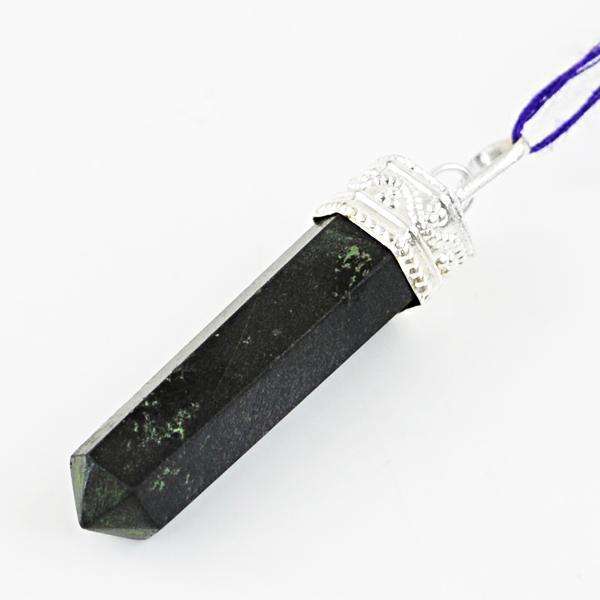 gemsmore:Genuine Amazing Black Spinel Healing Point Pendant