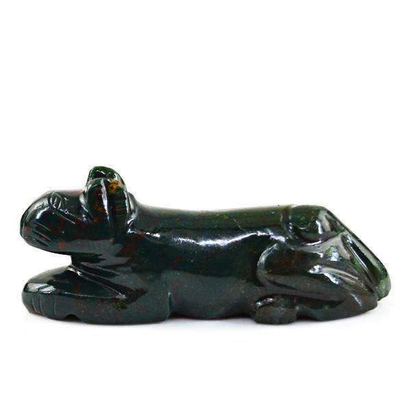 gemsmore:Genuine Amazing Bloodstone Hand Carved Cat