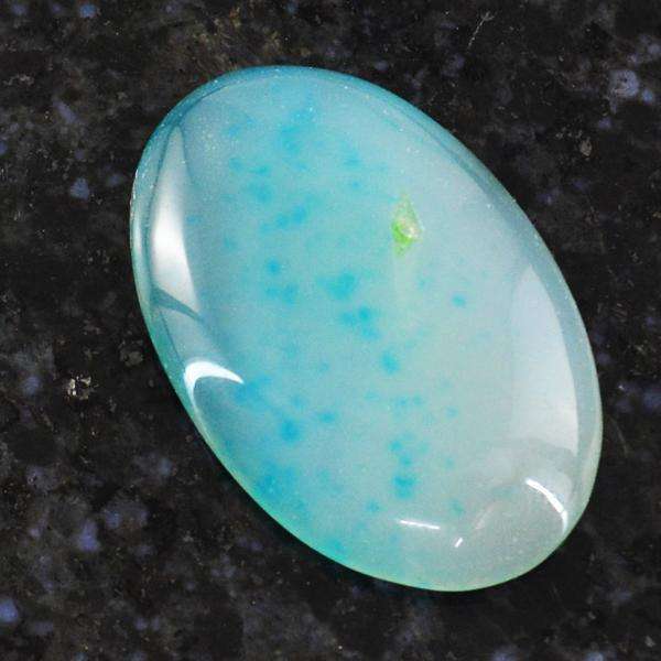 gemsmore:Genuine Amazing Blue Onyx Oval Shape Loose Gemstone