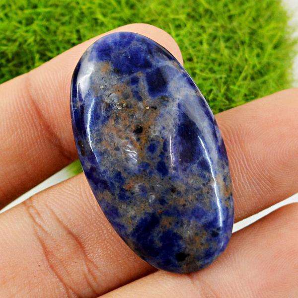 gemsmore:Genuine Amazing Blue Sodalite Oval Shape Untreated Loose Gemstone