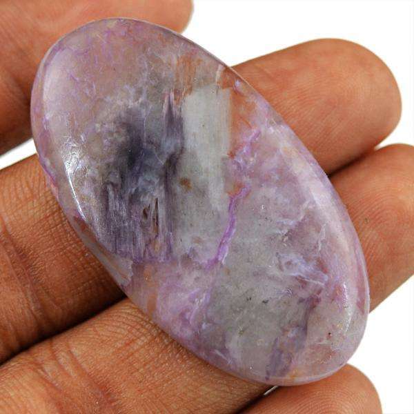 gemsmore:Genuine Amazing Charoite Oval Shape Loose Gemstone