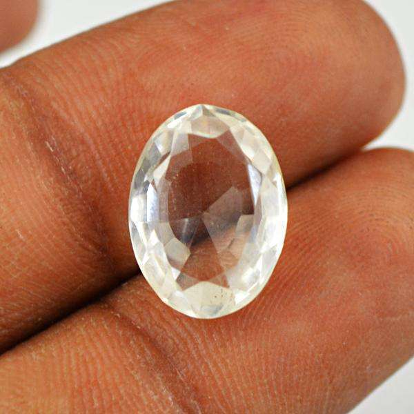 gemsmore:Genuine Amazing Faceted Prasiolite Oval Shape Untreated Loose Gemstone
