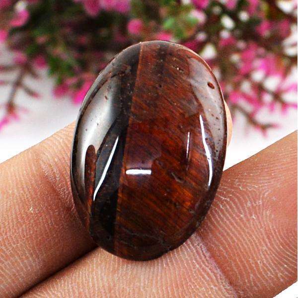 gemsmore:Genuine Amazing Golden Tiger Eye  Oval Shape Loose Gemstone