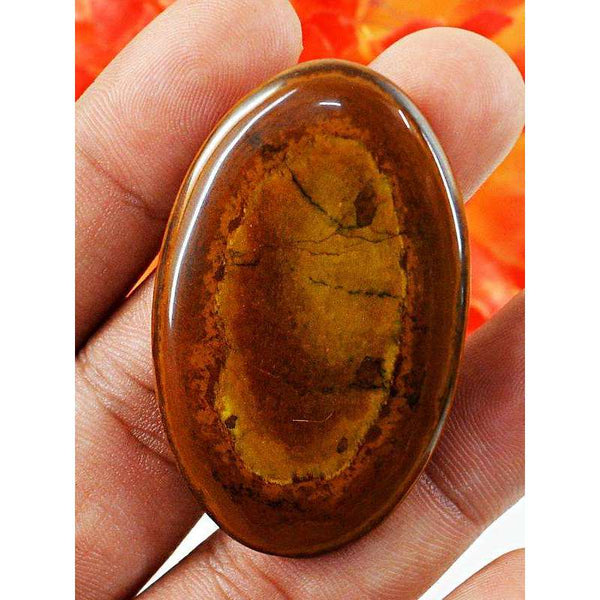 gemsmore:Genuine Amazing Golden Tiger Eye Oval Shape Loose Gemstone