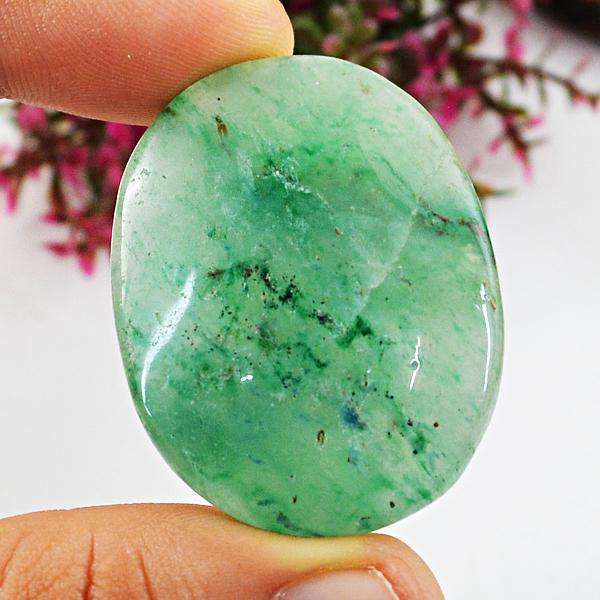 gemsmore:Genuine Amazing Green Aventurine Oval Shape Untreated Loose Gemstone