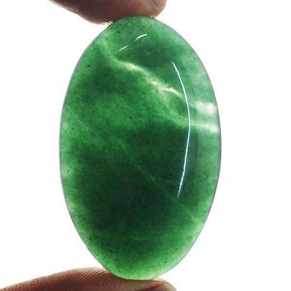 gemsmore:Genuine Amazing Green Jade Oval Shape Untreated Loose Gemstone