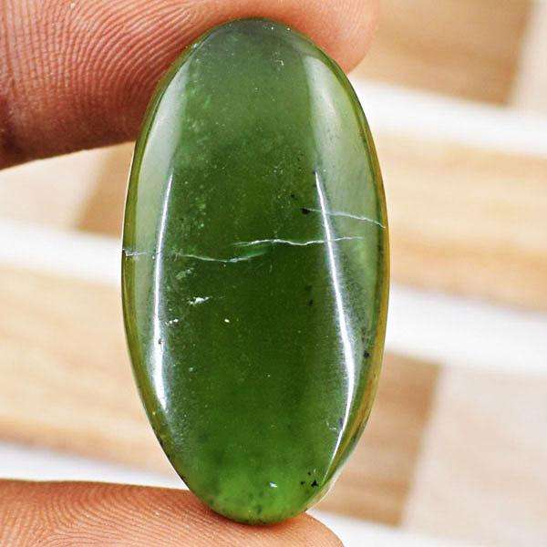 gemsmore:Genuine Amazing Green Jade Oval Shape Untreated Loose Gemstone