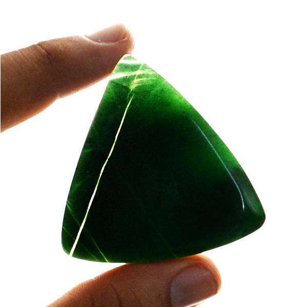 gemsmore:Genuine Amazing Green Jade Untreated Loose Gemstone