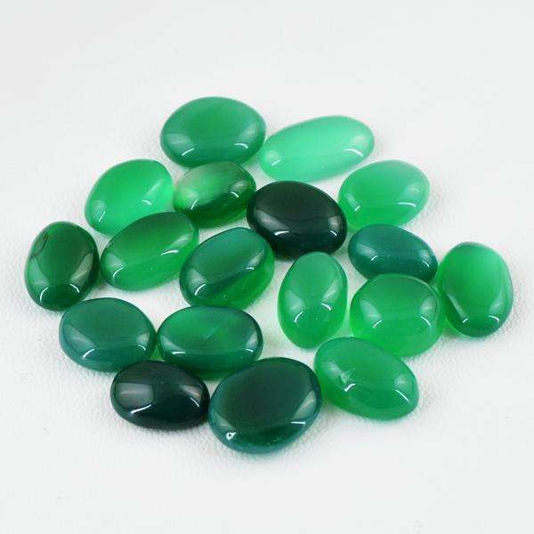gemsmore:Genuine Amazing Green Onyx Oval Shape Untreated Loose Gemstone Lot