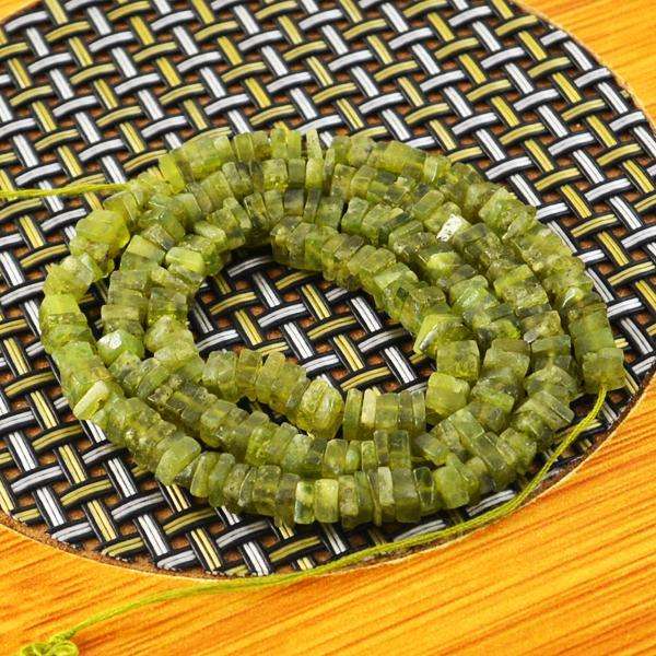 gemsmore:Genuine Amazing Green Peridot Drilled Beads Strand