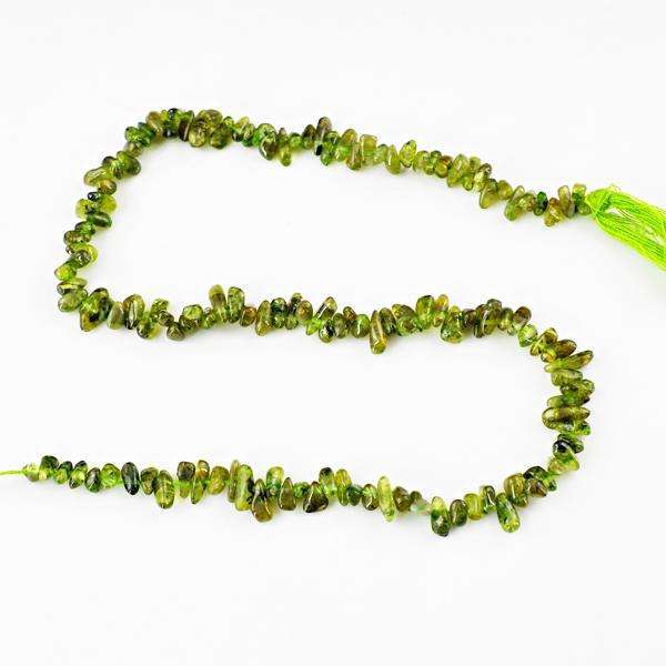gemsmore:Genuine Amazing Green Peridot Drilled Beads Strand