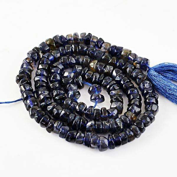 gemsmore:Genuine Amazing Iolite Untreated Drilled Beads Strand