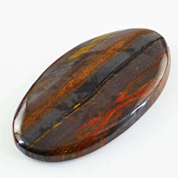 gemsmore:Genuine Amazing Iron Tiger Eye  Oval Shape Untreated Loose Gemstone