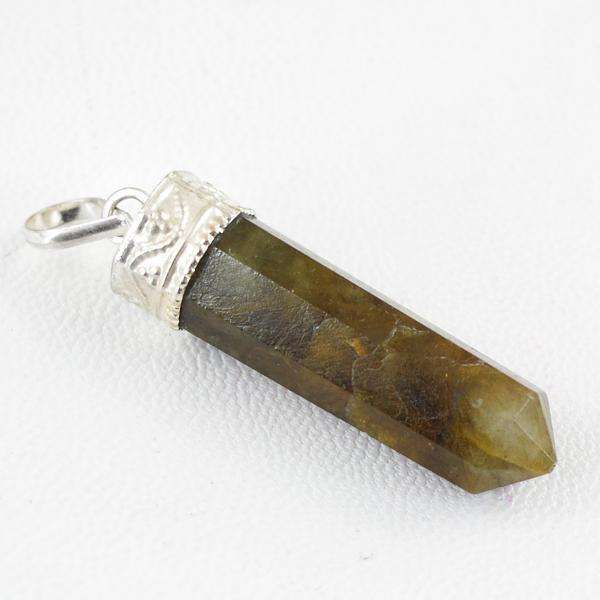 gemsmore:Genuine Amazing Labradorite Healing Point Pendant