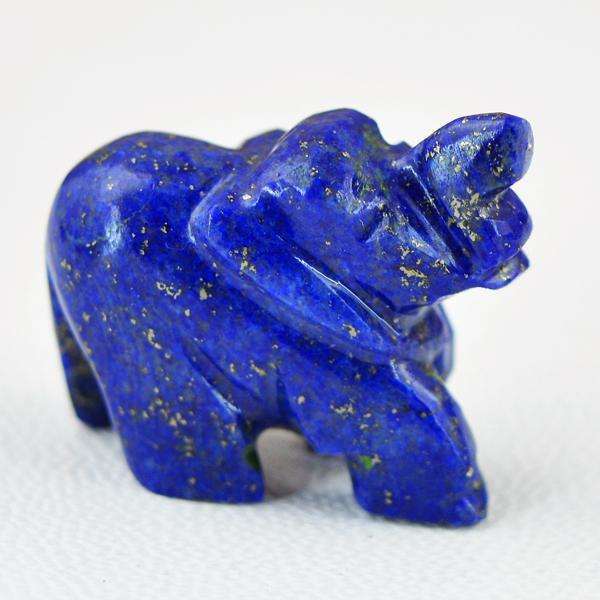gemsmore:Genuine Amazing Lapis Lazuli Hand Carved Elephant.