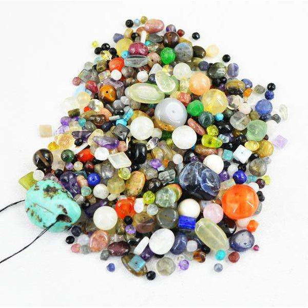 gemsmore:Genuine Amazing Mix Gem Drilled Beads Lot