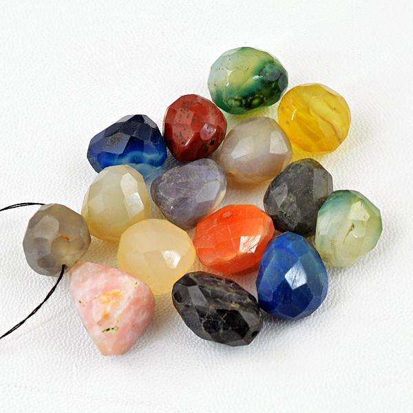 gemsmore:Genuine Amazing Mix Gem Faceted Drilled Beads Lot