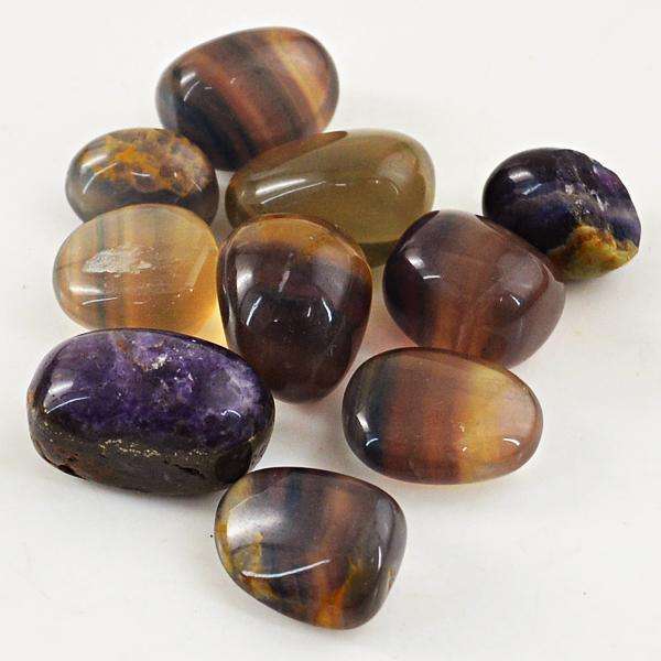 gemsmore:Genuine Amazing Multicolor Fluorite Drilled Beads Lot