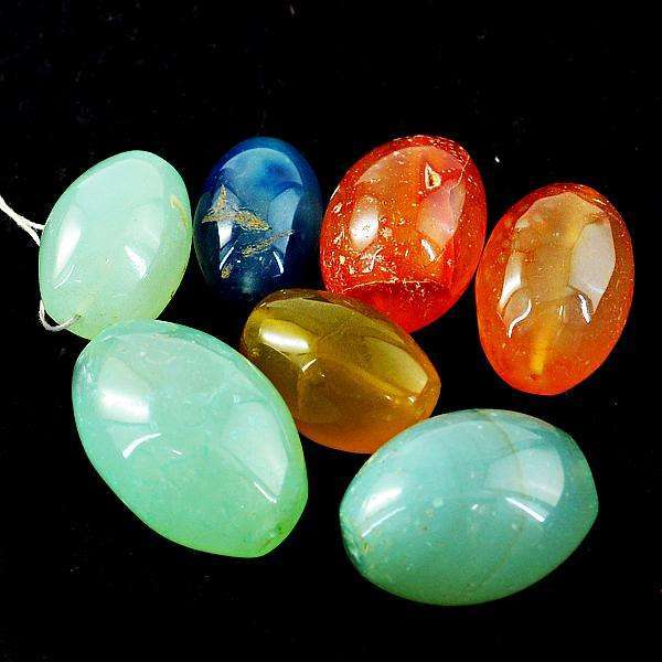 gemsmore:Genuine Amazing Multicolor Onyx Drilled Beads Lot