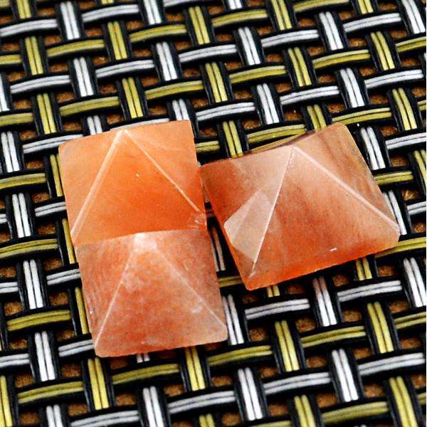 gemsmore:Genuine Amazing Orange Aventurine Healing Pyramid Gemstone Lot