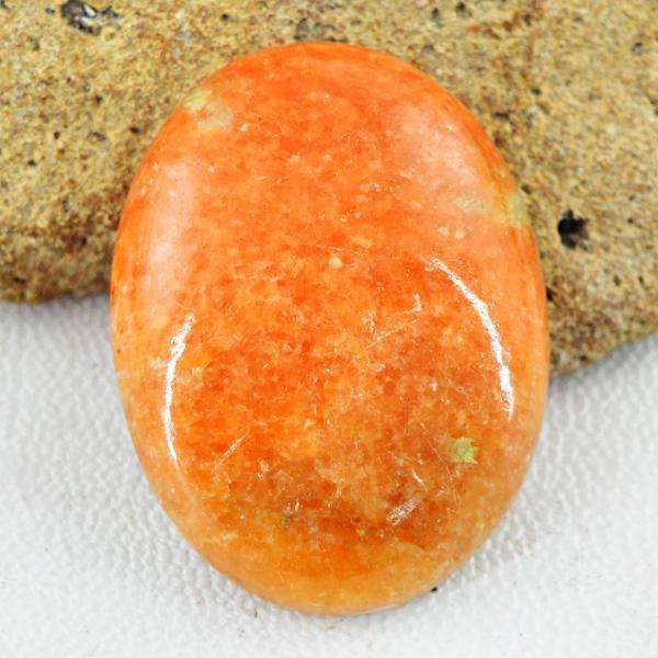 gemsmore:Genuine Amazing Orange Aventurine Oval Shape Loose Gemstone