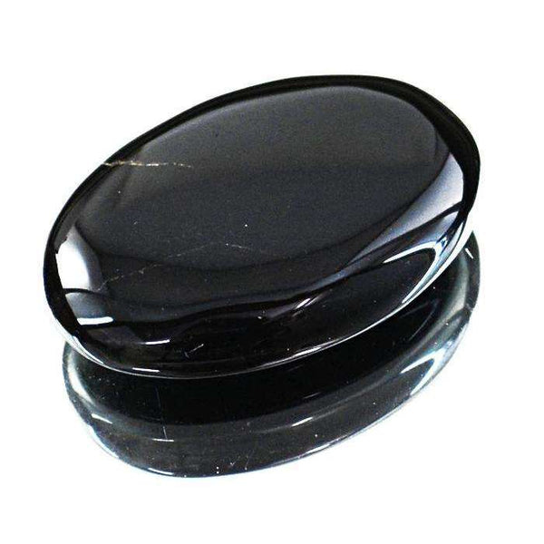 gemsmore:Genuine Amazing Oval Shape Black Spinel Untreated Loose Gemstone
