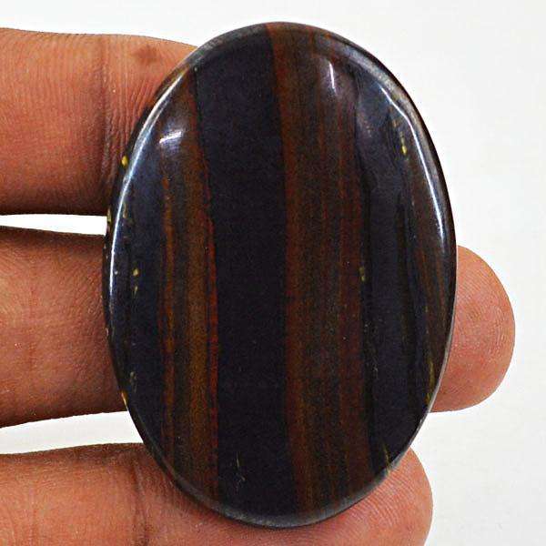 gemsmore:Genuine Amazing Oval Shape Iron Tiger Eye Untreated Loose Gemstone