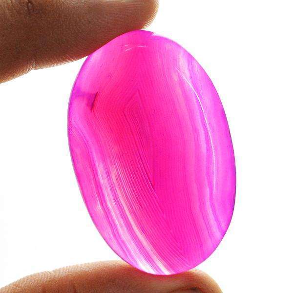 gemsmore:Genuine Amazing Oval Shape Pink Onyx Untreated Loose Gemstone