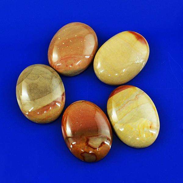 gemsmore:Genuine Amazing Oval Shape Polygram Jasper Untreated Loose Gemstone Lot