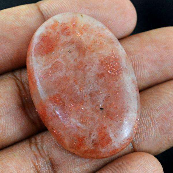 gemsmore:Genuine Amazing Oval Shape Sunstone Untreated Loose Gemstone