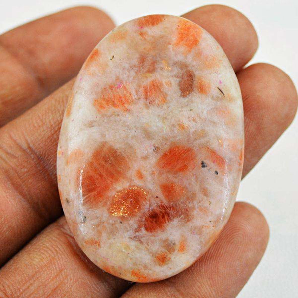 gemsmore:Genuine Amazing Oval Shape Sunstone Untreated Loose Gemstone