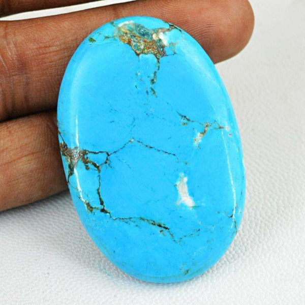 gemsmore:Genuine Amazing Oval Shape Turquoise Untreated Loose Gemstone