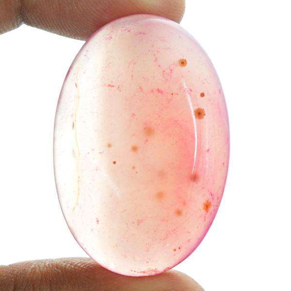 gemsmore:Genuine Amazing Pink Onyx Oval Shape Untreated Loose Gemstone