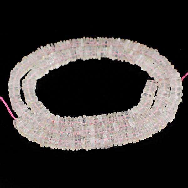 gemsmore:Genuine Amazing Pink Rose Quartz Drilled Beads Strand