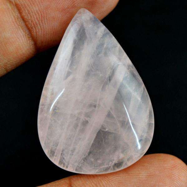 gemsmore:Genuine Amazing Pink Rose Quartz Pear Shape Untreated Loose Gemstone