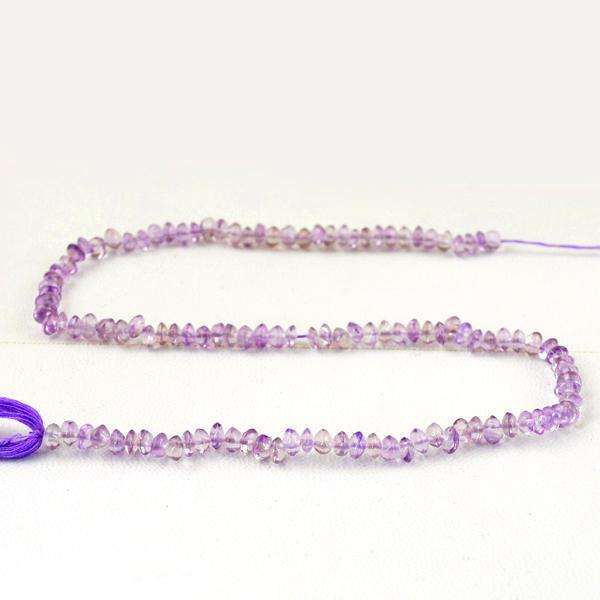 gemsmore:Genuine Amazing Purple Amethyst Drilled Beads Strand