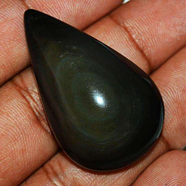 gemsmore:Genuine Amazing Rainbow Obsidian Pear Shape Loose Gemstone