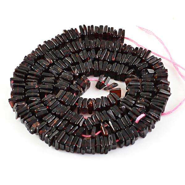 gemsmore:Genuine Amazing Red Garnet Drilled Beads Strand