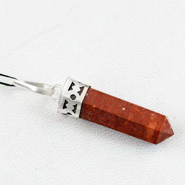 gemsmore:Genuine Amazing Red Jasper Healing Point Pendant