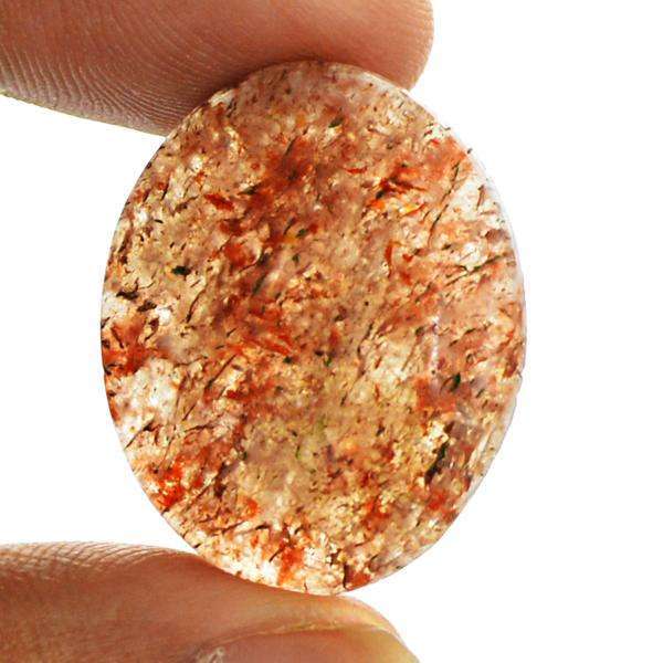 gemsmore:Genuine Amazing Red Moss Agate Oval Shape Loose Gemstone