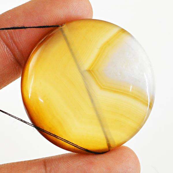 gemsmore:Genuine Amazing Round Shape Onyx Drilled Gemstone
