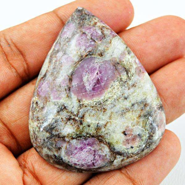 gemsmore:Genuine Amazing Ruby Zoisite Pear Shape Untreated Loose Gemstone