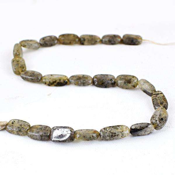 gemsmore:Genuine Amazing Rutile Quartz Drilled Beads Strand
