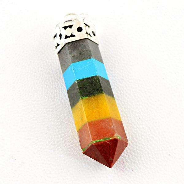 gemsmore:Genuine Amazing Seven Chakra Healing Point Pendant