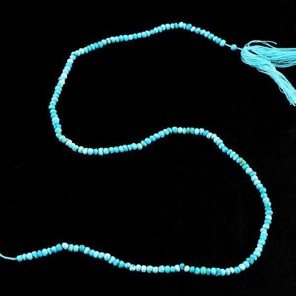gemsmore:Genuine Amazing Turquoise Faceted Drilled Beads Strand