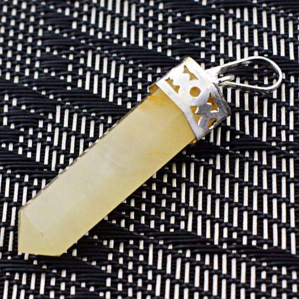 gemsmore:Genuine Amazing Yellow Aventurine Healing Point Pendant