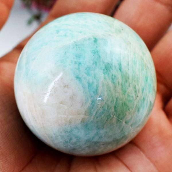 gemsmore:Genuine Amazonite Carved Reiki Healing Sphere