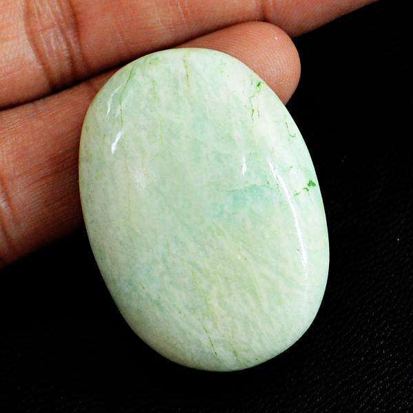 gemsmore:Genuine Amazonite Oval Shape Loose Gemstone